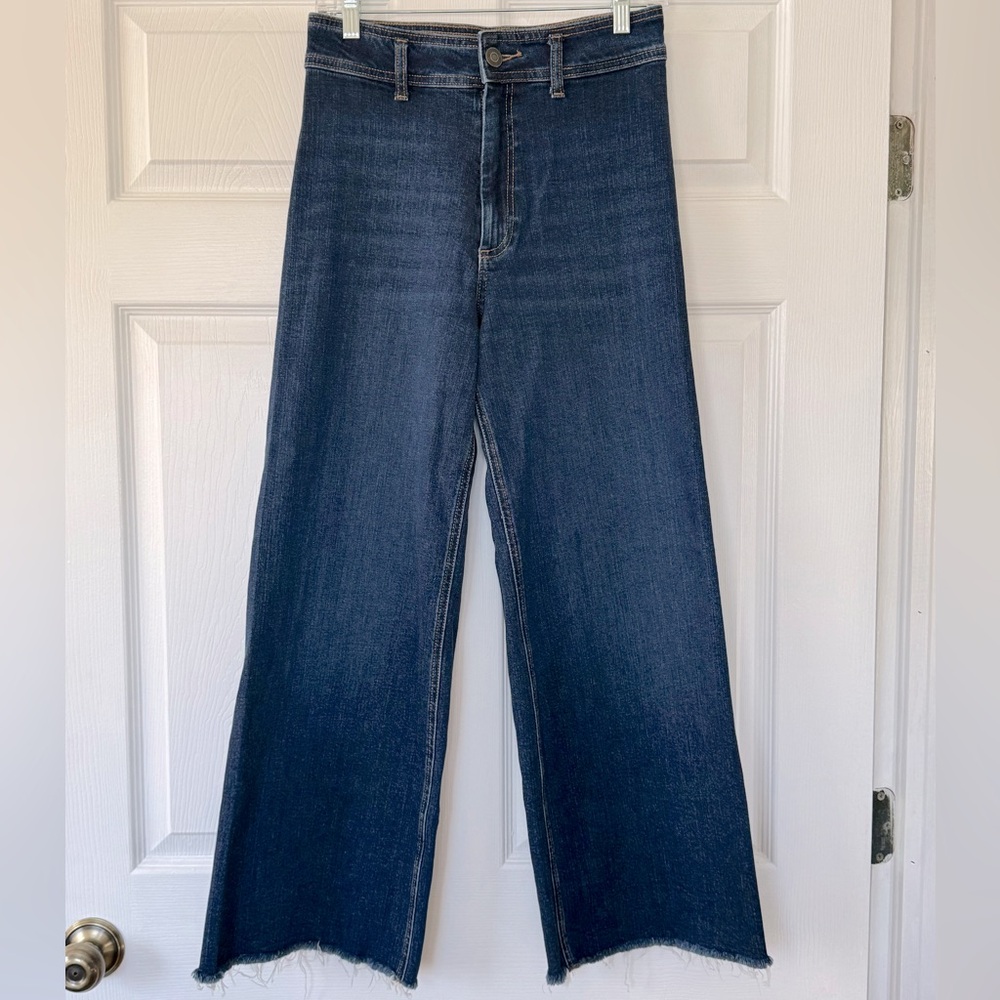 ZARA - Straight Cut - Wide Leg Denim Jean - Size 8